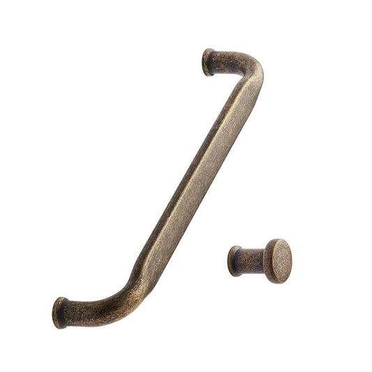 Furnipart Gate Handle & Knob Antique Brass 160mm