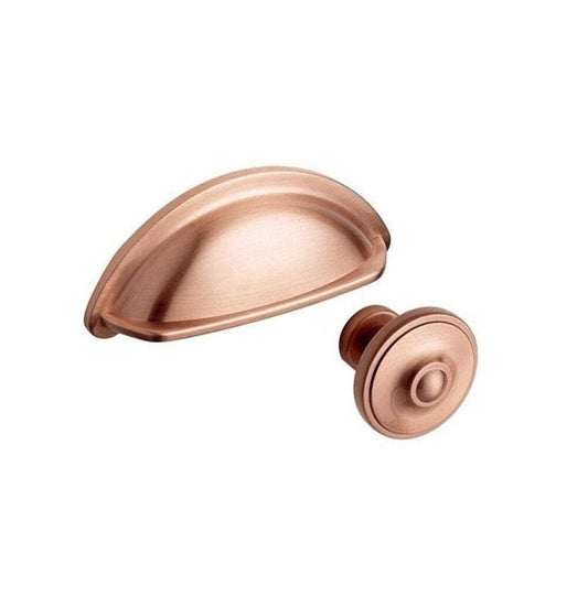 Howdens Courtier Brushed Copper Effect Chunky Cup Handle & Knob 94mm