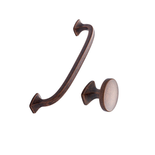 Furnipart Classic Handle 160mm & Knob Antique Copper