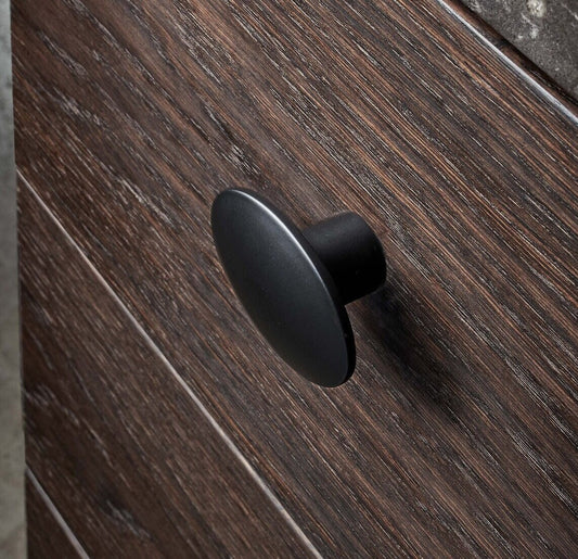 Furnipart Dome Oval Knob Matt Black Modern