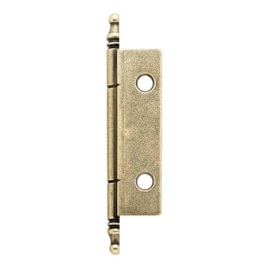 Aged Brass Flush Screw On 85mm Unsprung Mock Dummy Decorative Hinge Pack of 2