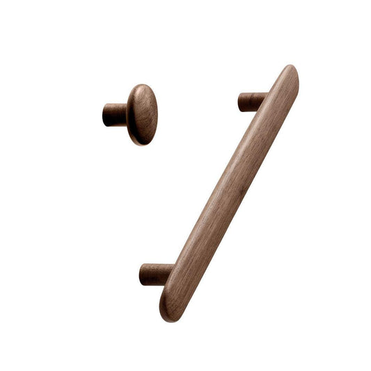 Vonsild Brutus Walnut Clear Lacquered Wooden Handle 160mm & Knob