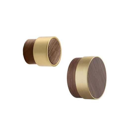 Vonsild Radio Walnut Clear Lacquered Wooden & Brushed Gold Knob 26mm 49mm