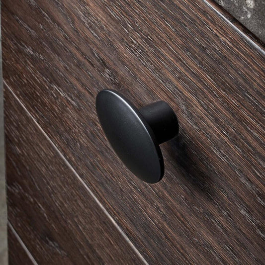 Furnipart Dome Oval Knob Matt Black Modern